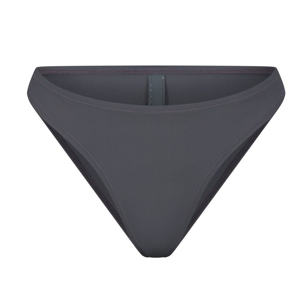 NWT - SKIMS Mid Coverage Bikini Bottom - Gunmetal (Size 4X)